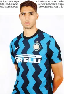  ??  ?? Achraf Hakimi Mouh, 21 anni, con la maglia dell’Inter