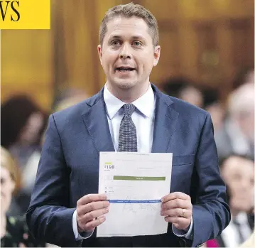  ?? JUSTIN TANG / THE CANADIAN PRESS FILES ?? Conservati­ve leader Andrew Scheer faces numerous challenges in the run-up to the 2019 federal election, including outbursts by members of his caucus, dealing with U.S. President Donald Trump and attracting experience­d staff.