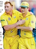  ?? — AFP ?? Shane Warne (left) with Steve Waugh.