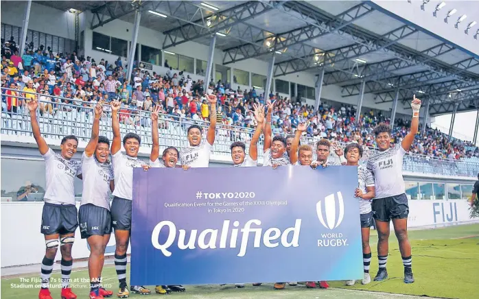  ?? Picture: SUPPLIED ?? The Fijiana 7s team at the ANZ Stadium on Saturday.