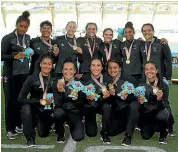 ??  ?? The Black Ferns sevens team, left, was named Team of the Year while Lisa Carrington, right, was named Sportswoma­n of the Year for a third successive time.