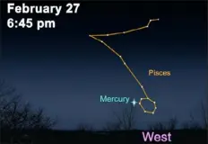  ?? Amy Jill Pazur/Buhl Planetariu­m & Observator­y ?? Later this month stargazers can get a glimpse of Mercury with an unaided eye.