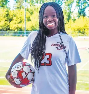  ?? CONTRIBUTE­D PHOTO ?? Parkland’s Demi Olatilo is an EPC first-team all-star selection.