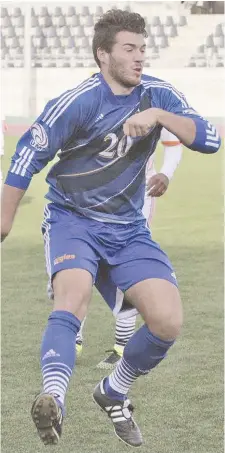  ?? - Gracieuset­é ?? Alexandre Thériault s’est notamment signalé au sein de l’équipe masculine de soccer des Aigles Bleus de l’Université de Moncton.