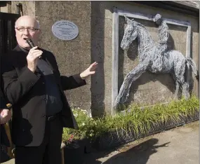  ??  ?? Fr Ger Ahern PP at the unveiling in Grangecon village.