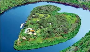  ??  ?? Heart-shaped Makepeace Island is owned by Virgin Australia founding partners Brett Godfrey and Sir Richard Branson.