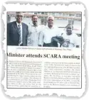  ??  ?? Members of the Shallcross Civic Associatio­n with the MEC of Human Settlement­s and Public Works, Ravi Pillay.