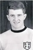  ?? ?? Dossing scored 76 goals in 115 appearance­s for United during the 1960s, including a hat-trick in a derby match against Dundee at Dens Park.