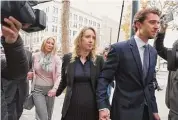  ?? Justin Sullivan/Getty Images ?? Former Theranos CEO Elizabeth Holmes arrives for her sentencing hearing in federal court in San Jose.