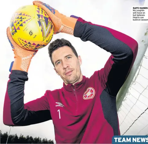  ??  ?? SAFE HANDS McLaughlin will move on but believes Hearts can build on season