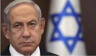  ?? ?? Israeli Prime Minister Benjamin Netanyahu attends the weekly cabinet meeting in the prime minister's office in Jerusalem, Sunday, June 25, 2023.