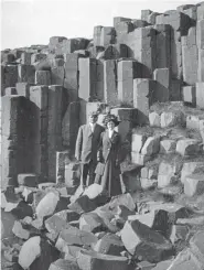  ??  ?? John F. Fitzgerald and Rose Fitzgerald pose at Giant’s Causeway in County Antrim, Northern Ireland, in 1909.