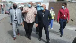  ??  ?? COMMUNITY Safety MEC Albert Fritz during a recent visit to Beacon Valley, where 10 people were shot and six were killed. | Ayanda Ndamane African News Agency (ANA)
