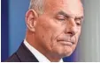  ??  ?? White House chief of staff John Kelly: “There’s no perfect way to make that phone call.”