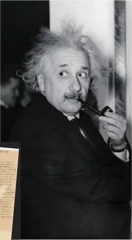  ?? EFE ?? Albert Einstein es el autor de las misivas que se están ofrenciend­o en RR Auction