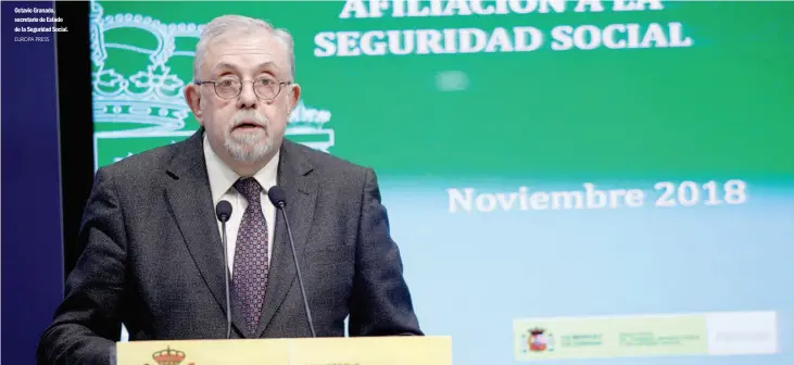  ?? EUROPA PRESS ?? Octavio Granado, secretario de Estado de la Seguridad Social.