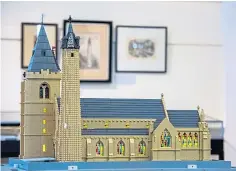  ?? ?? The completed 10,000-piece Brechin Cathedral model.