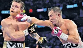  ??  ?? Falling short: Gennady Golovkin throws a punch but ends the loser in Las Vegas