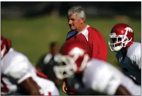  ?? (Arkansas Democrat-Gazette file photo) ?? Bobby Allen was a former director of high school and NFL relations for the University of Arkansas and recruited Texas while an assistant under coaches Houston Nutt and Bobby Petrino. Among those he signed from Texas were offensive lineman Jason Peters and running back Fred Talley.