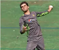  ?? Photo by Ryan Lim ?? Shaheen Afridi bowls during a net session at the Sheikh Zayed Cricket Stadium in Abu Dhabi. —