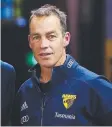  ??  ?? Hawks coach Alastair Clarkson.