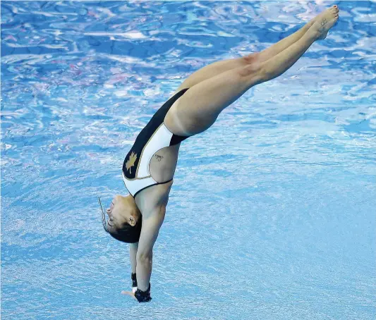  ?? PHOTO D’ARCHIVES ?? La finale de l’épreuve individuel­le de 10 m, à laquelle participer­ont Benfeito (sur la photo) et Chamandy se déroulera aujourd’hui.