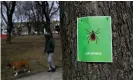  ?? Photograph: Alamy ?? A Lyme disease awareness poster in the Plateau of Montreal, Quebec.