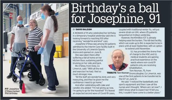  ??  ?? FIT Josephine O’shea marked 91st birthday
TRIBUTE