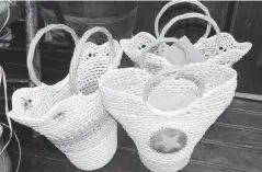  ??  ?? Some of Omar Daley’s stylish baskets.