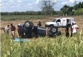  ?? NOEL VERGARA ?? La causa del percance habría sido el estallamie­nto de un neumático.