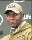  ?? Bill Kostroun / Associated Press ?? Jets coach Todd Bowles answers questions after Sunday’s loss to the Bills.