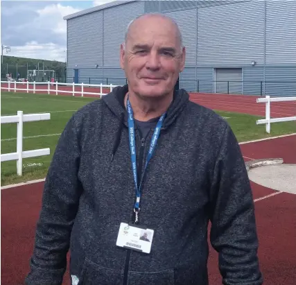  ??  ?? Paul Filer, Bristol & West AC developmen­t advisor, at the SGS College athletics track