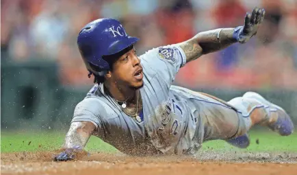 ?? AARON DOSTER/USA TODAY SPORTS ?? Before Tuesday’s trade to Boston, Adalberto Mondesi spent his entire seven-year MLB career with the Royals.