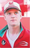  ?? FOTO: DPA ?? Große Augen, großer Name: Mick Schumacher