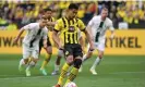  ?? Photograph: Ralf Treese/DeFodi Images/ Shuttersto­ck ?? Jude Bellingham scores from the penalty spot to increase Borussia Dortmund’s lead against Borussia Mönchengla­dbach.