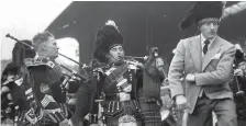  ??  ?? Danny in Glasgow, 1949, main picture, and above, at the 1950 Charity Cup final