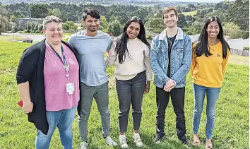  ?? ?? Fourth year Monash University medical students, currently completing GP placements in West Gippsland - Amanda Windahl, Chris Wijesingha, Shanilka Wijesingha, Jeremy Merrett and Kiran Kottakkal.