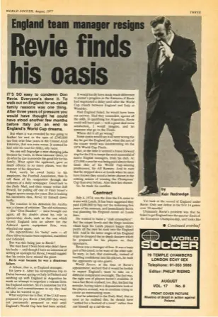  ??  ?? Failure...Don Revie walks out on England