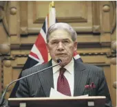  ?? ROBERT KITCHIN/STUFF ?? Winston Peters has faced political pressure to be clearer on what joining as an associate to Aukus would entail.