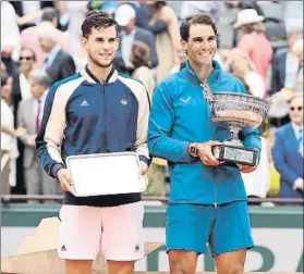  ?? FOTO: EFE ?? Nadal sometió a Thiem por 10ª vez en 13 enfrentami­entos. Clásico para el rey