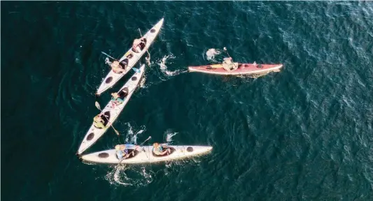  ?? Courtesy of Keaton Hare/TNS ?? In October, paddlers participat­ed in a three-day fundraisin­g kayak trip to raise money for Veterans Village of San Diego.