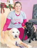  ?? LYNN CURWIN/TRURO NEWS ?? Stephanie Vissers recently opened Mommzie’s Doggie Spa, in Bible Hill. Her own dogs, Abby, left, and Noah, often join her at the spa.