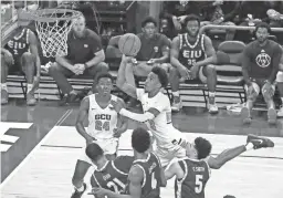  ?? GCU ?? Grand Canyon’s Mikey Dixon (3) shoots against Eastern Illinois.