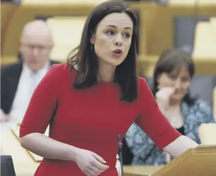  ??  ?? 0 Finance Minister Kate Forbes is one of seven women in the 12-strong Scottish cabinet