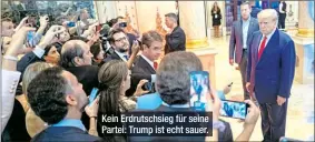  ?? ?? Kein Erdrutschs­ieg für seine Partei: Trump ist echt sauer.