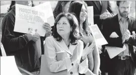  ??  ?? L.A. COUNTY Supervisor Hilda Solis joins other leaders in L.A. and statewide promising to protect DACA recipients regardless of the high court’s decision.