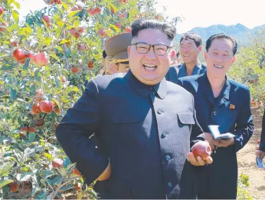  ?? Picture: AFP ?? FUTURE’S IN HIS HANDS: Trigger-happy North Korean leader Kim Jong-un.