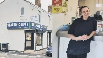  ??  ?? Seaham Chippy manager Michelle Gray has set up an online fundraiser to help those in need.