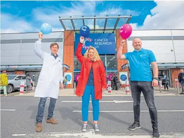  ??  ?? TEAMWORK: Dr Kasper Rasmussen, Michelle Harrow and store manager Ewan Dollery at the shop at Gallagher Retail Park, Dock Street, Dundee. Picture by Steve Macdougall.