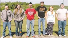  ?? RICK PECK MCDONALD COUNTY PRESS ?? McDonald County High School will hold its 2015 graduation ceremonies on Saturday, May 9. Among those graduating include (left to right): Ernie Rodriguez (Southwest City); Hailea Leach (White Rock); Taylor Brown (Pineville); Sam Bouvier (Rocky Comfort);...